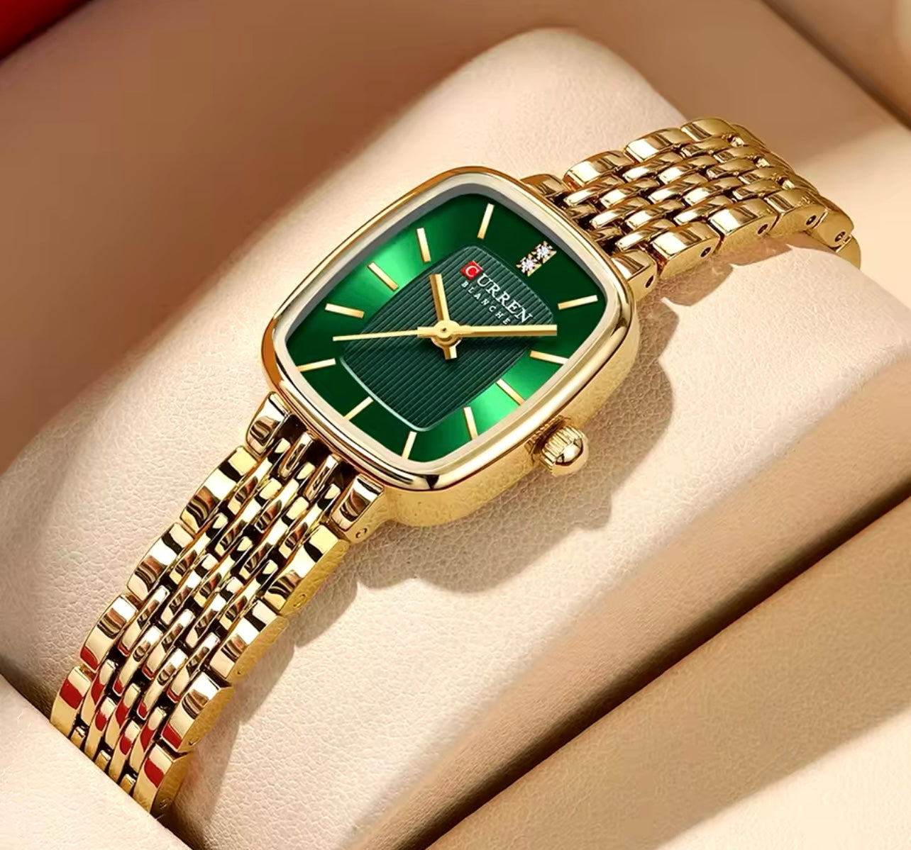 Reloj Curren dama 9093+ Esfero Curren+ Bolsa de Regalo