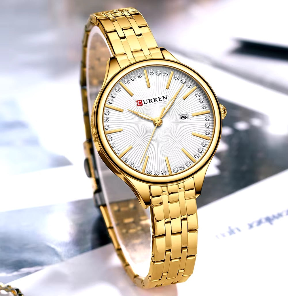 Reloj de Dama Curren 9099+ Esfero Curren+ Bolsa de Regalo