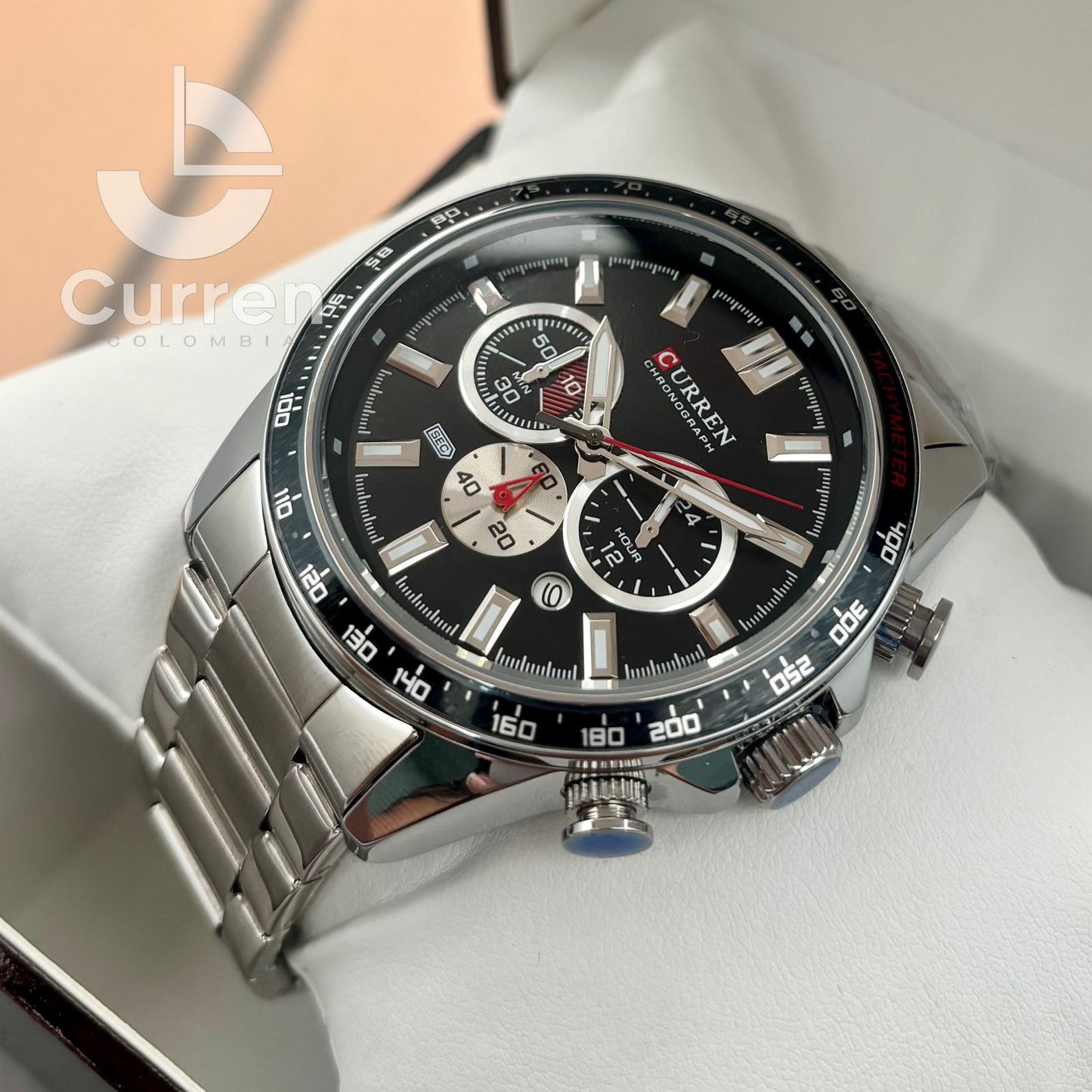 Reloj de Hombre Curren 8418 + Esfero Curren+ Bolsa de Regalo
