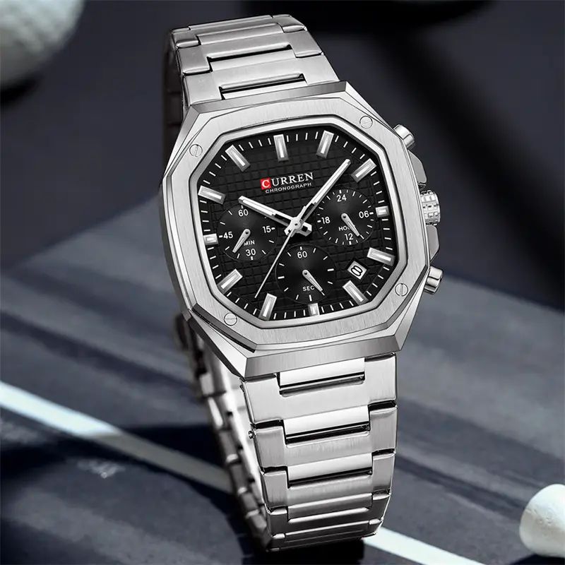 Reloj de Hombre Curren 8459 + Esfero Curren+ Bolsa de Regalo