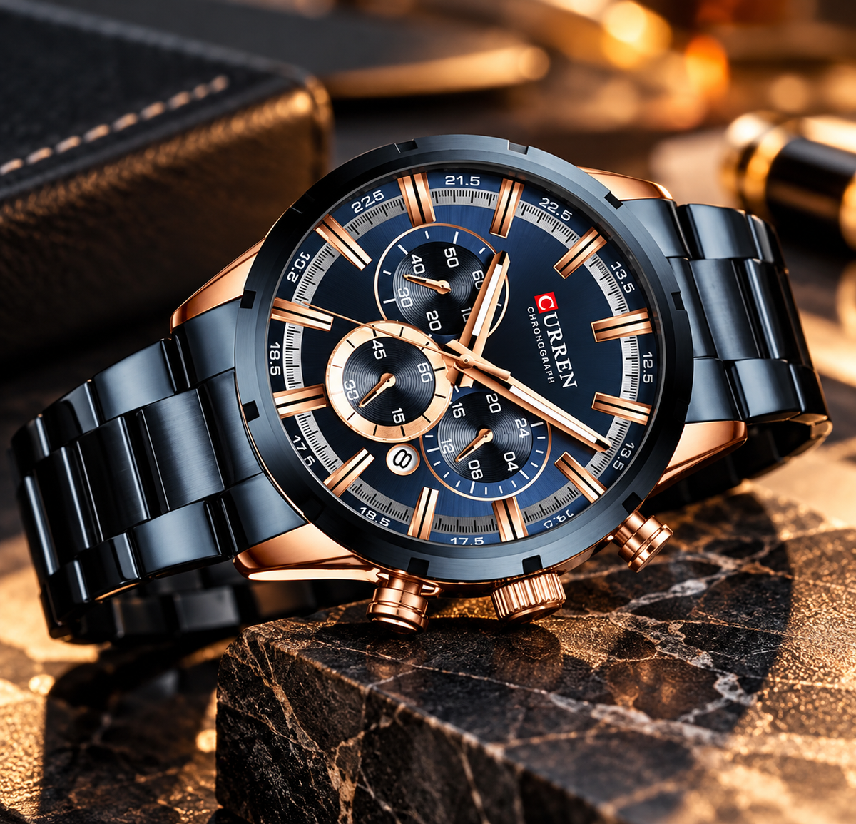 Reloj de Hombre Curren 8355 + Esfero Curren+ Bolsa de Regalo!