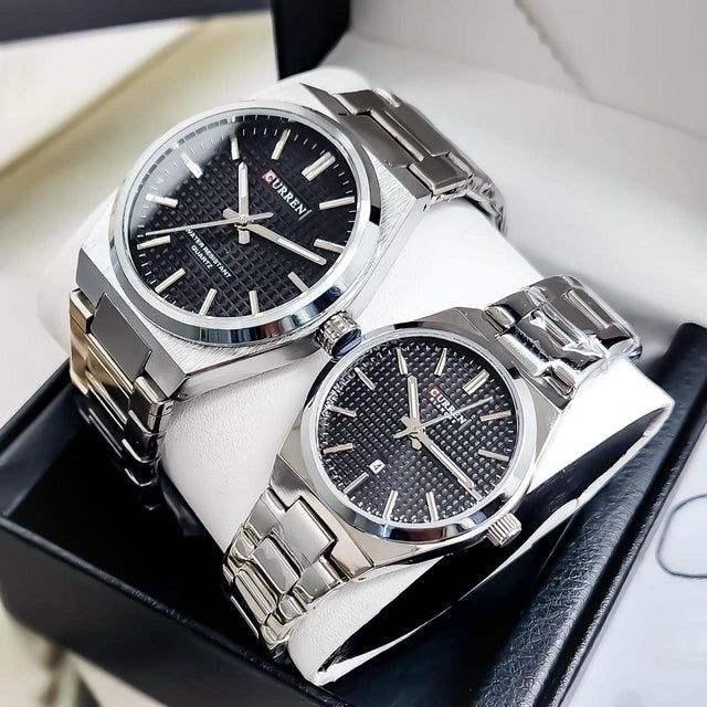 Reloj Parejas  Curren  8439 + Esfero Curren+ Bolsa de Regalo