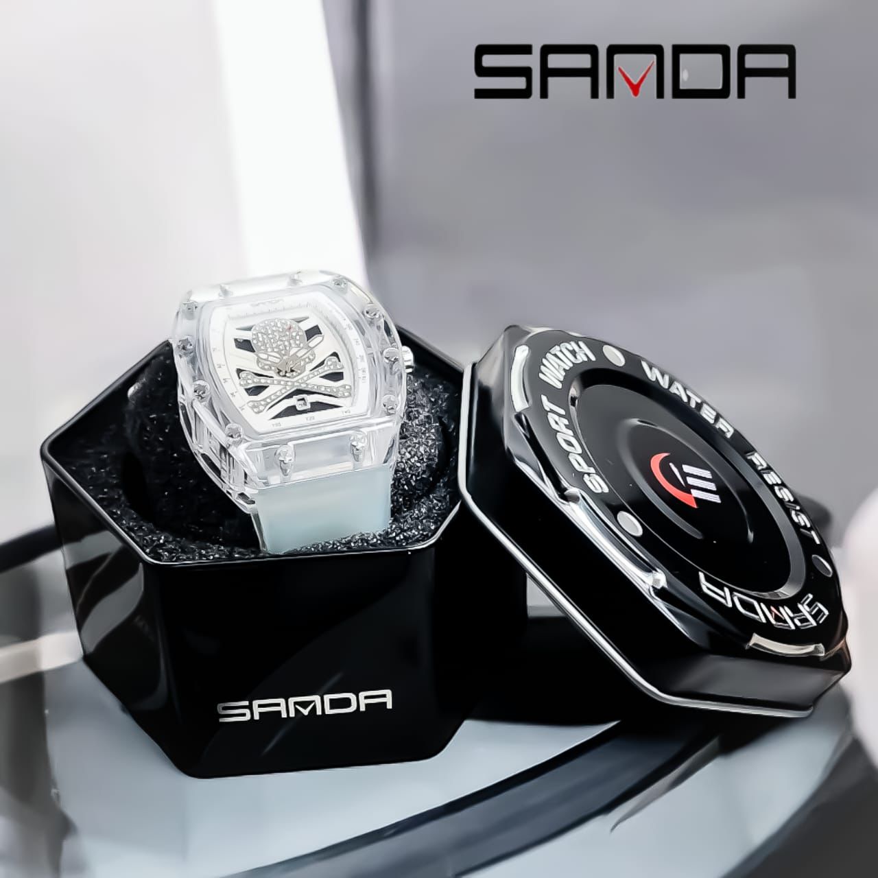 Reloj Hombre Sanda Calavera 7051