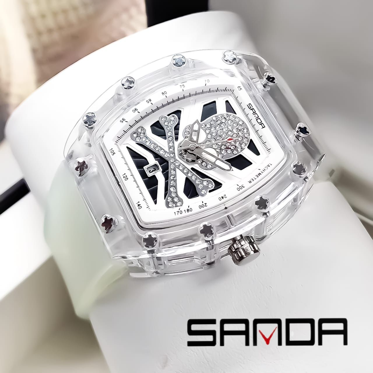 Reloj Hombre Sanda Calavera 7051
