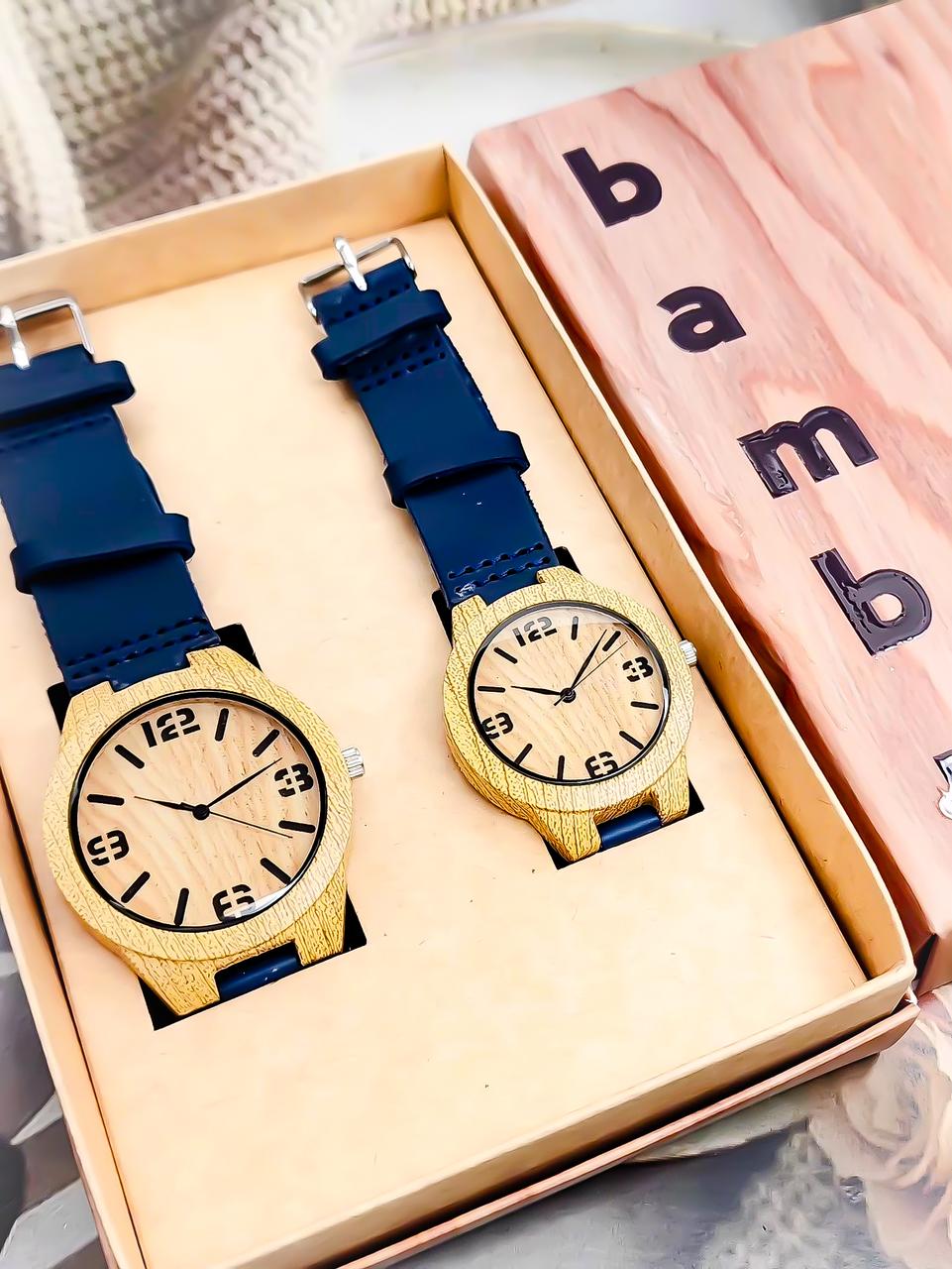 Relojes en Pareja Bambú