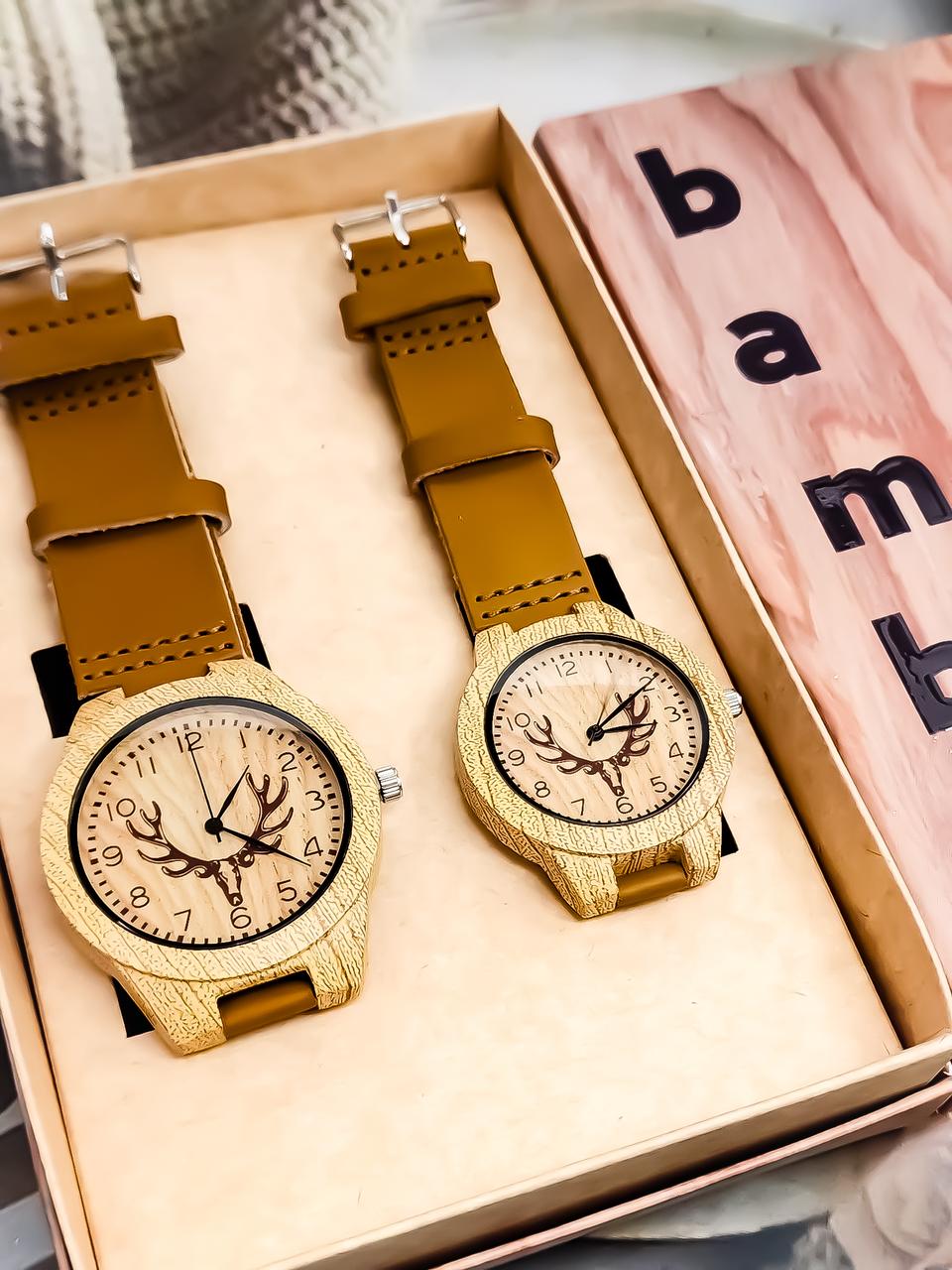 Relojes en Pareja Bambú