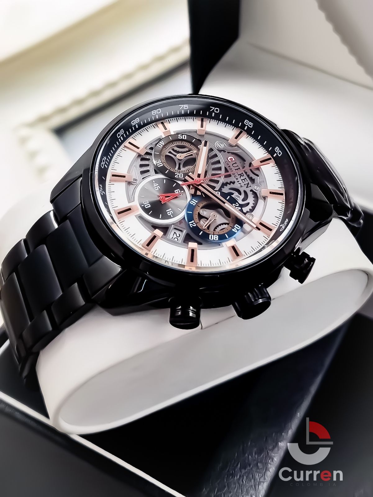Reloj de Hombre Curren 8391 + Esfero Curren+ Bolsa de Regalo