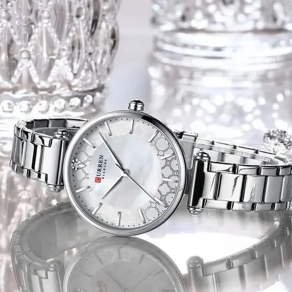 Reloj de Dama Curren 9072 + Esfero Curren+ Bolsa de Regalo