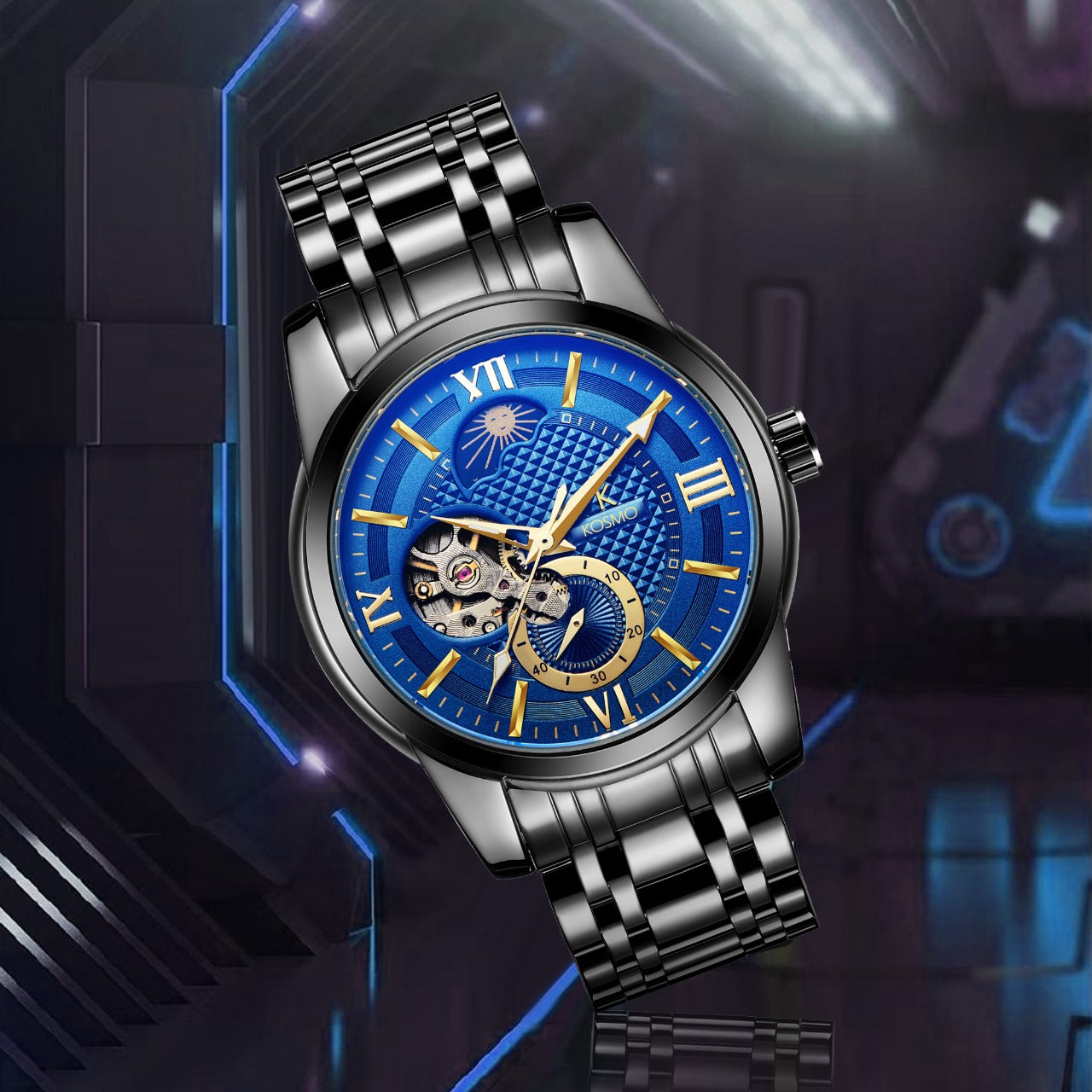 Reloj Kosmo automático fase lunar K805C