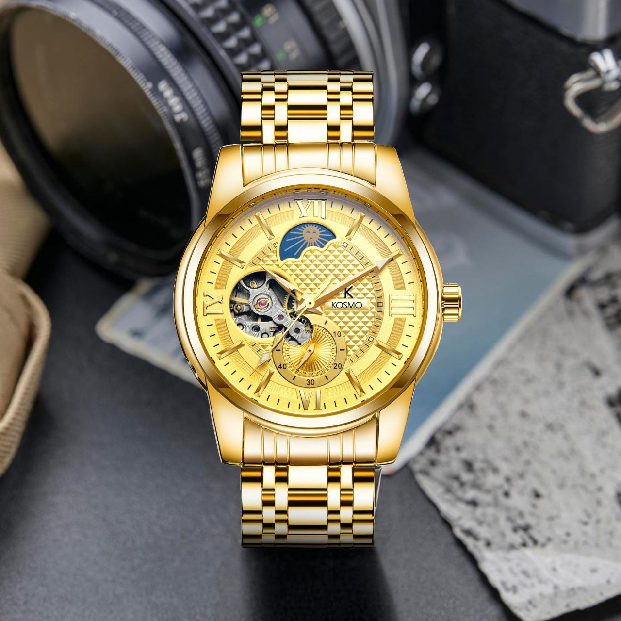 Reloj Kosmo automático fase lunar K805C