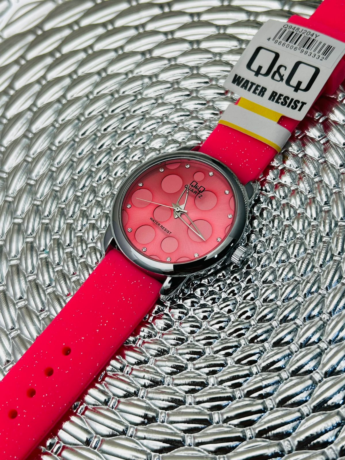 Reloj Q&Q para dama burbuja escarchado