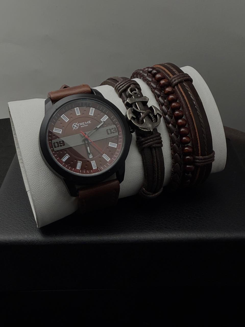 Set de Reloj Xtreme -Caballero con Pulseras