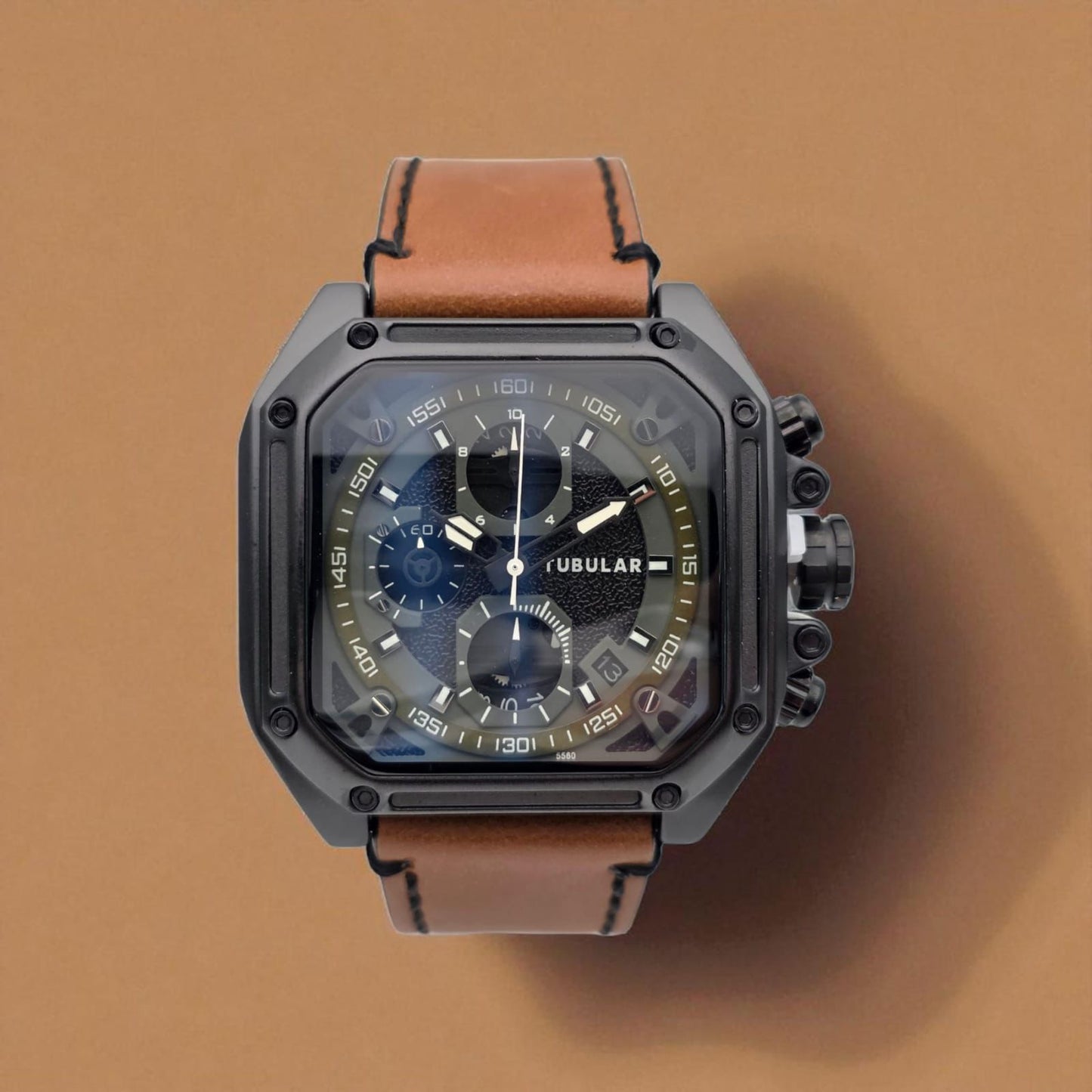 RELOJ TUBULAR CUADRADO CRONOGRAFO