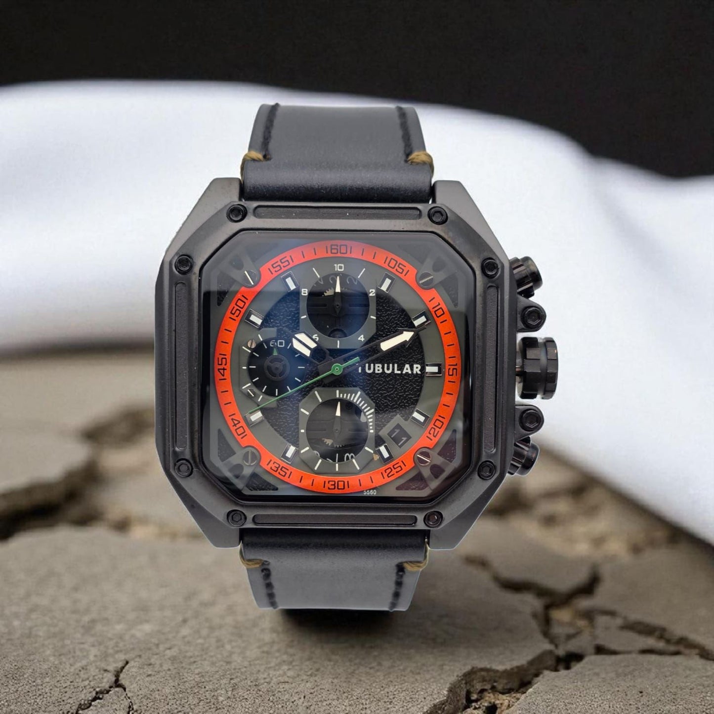 RELOJ TUBULAR CUADRADO CRONOGRAFO