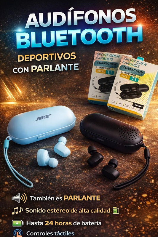 Audífonos Bluetooth Deportivos con Parlante Integrado – Modelo T1