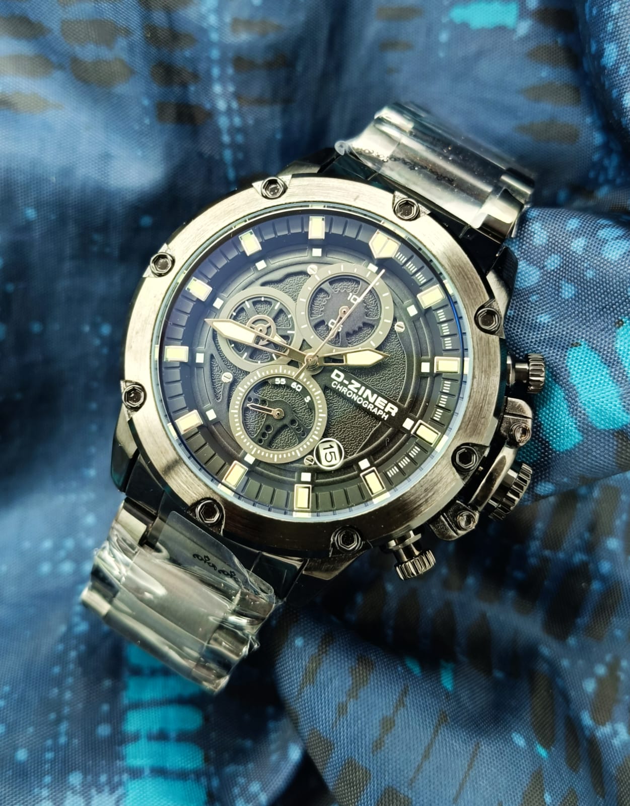 RELOJ D-ZI8NER CABALLERO CRONOGRAFO ACERO ⚙️✅