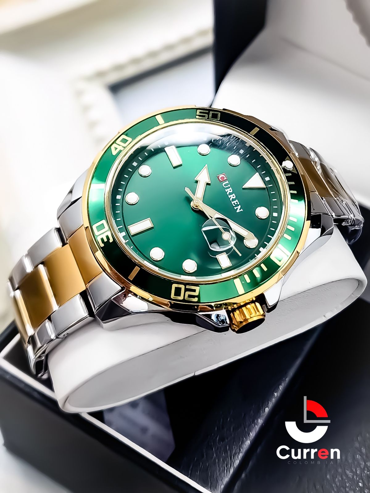 Reloj de Hombre Curren 8388 + Esfero Curren+ Bolsa de Regalo