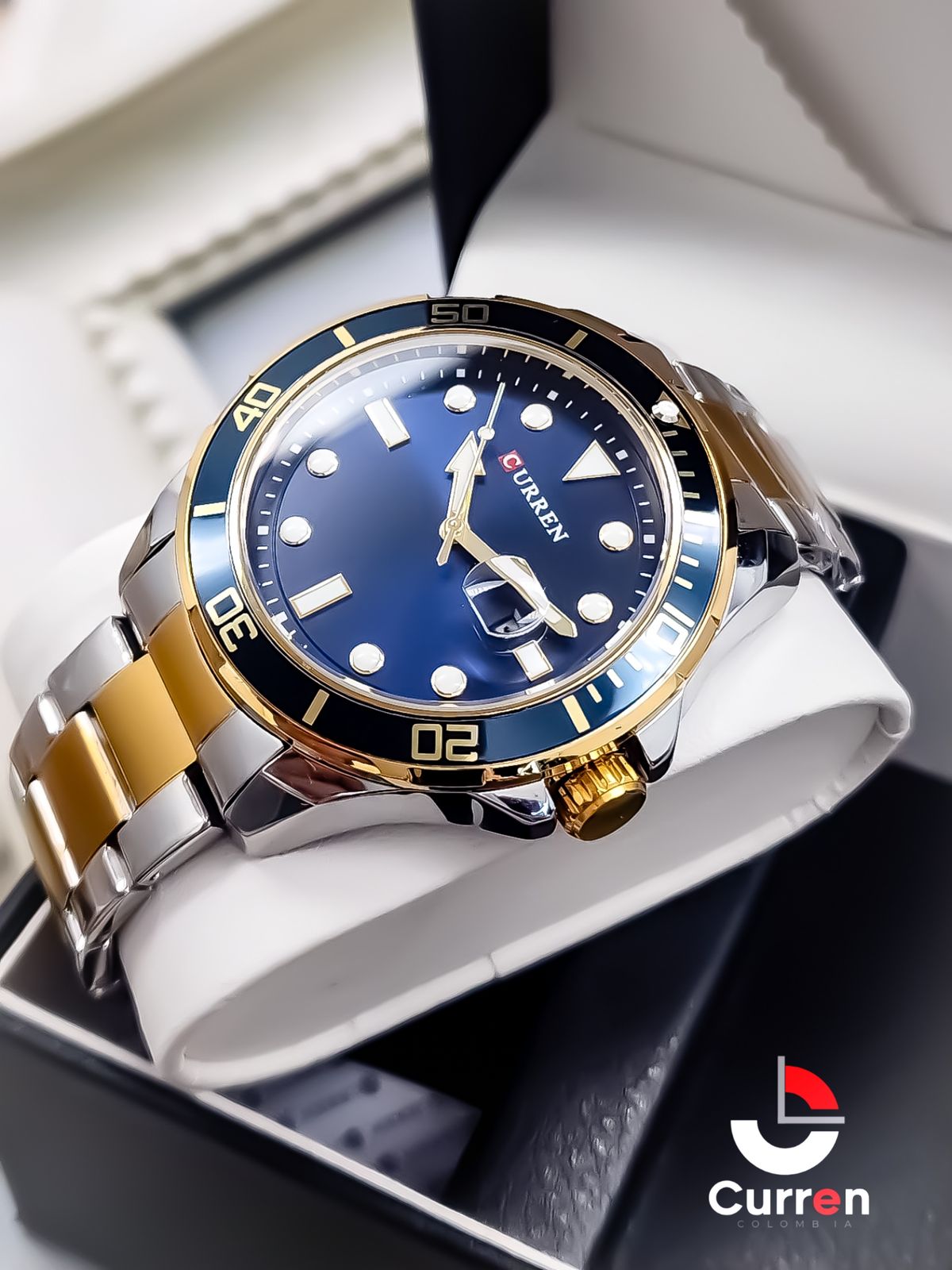 Reloj de Hombre Curren 8388 + Esfero Curren+ Bolsa de Regalo