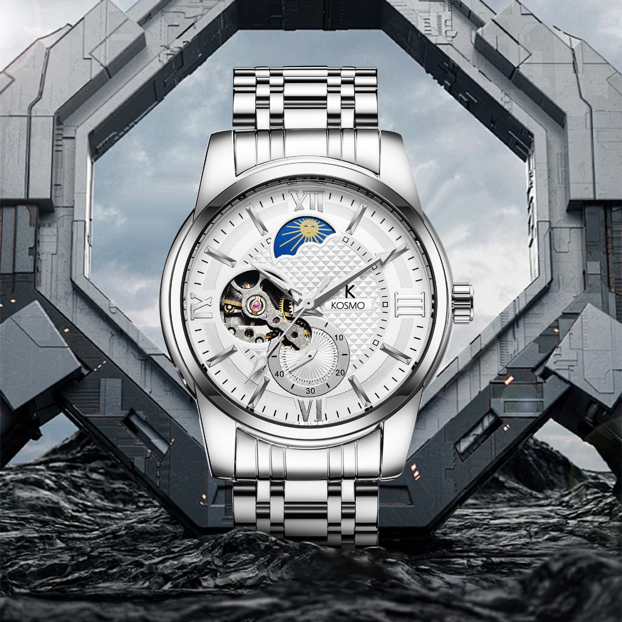 Reloj Kosmo automático fase lunar K805C