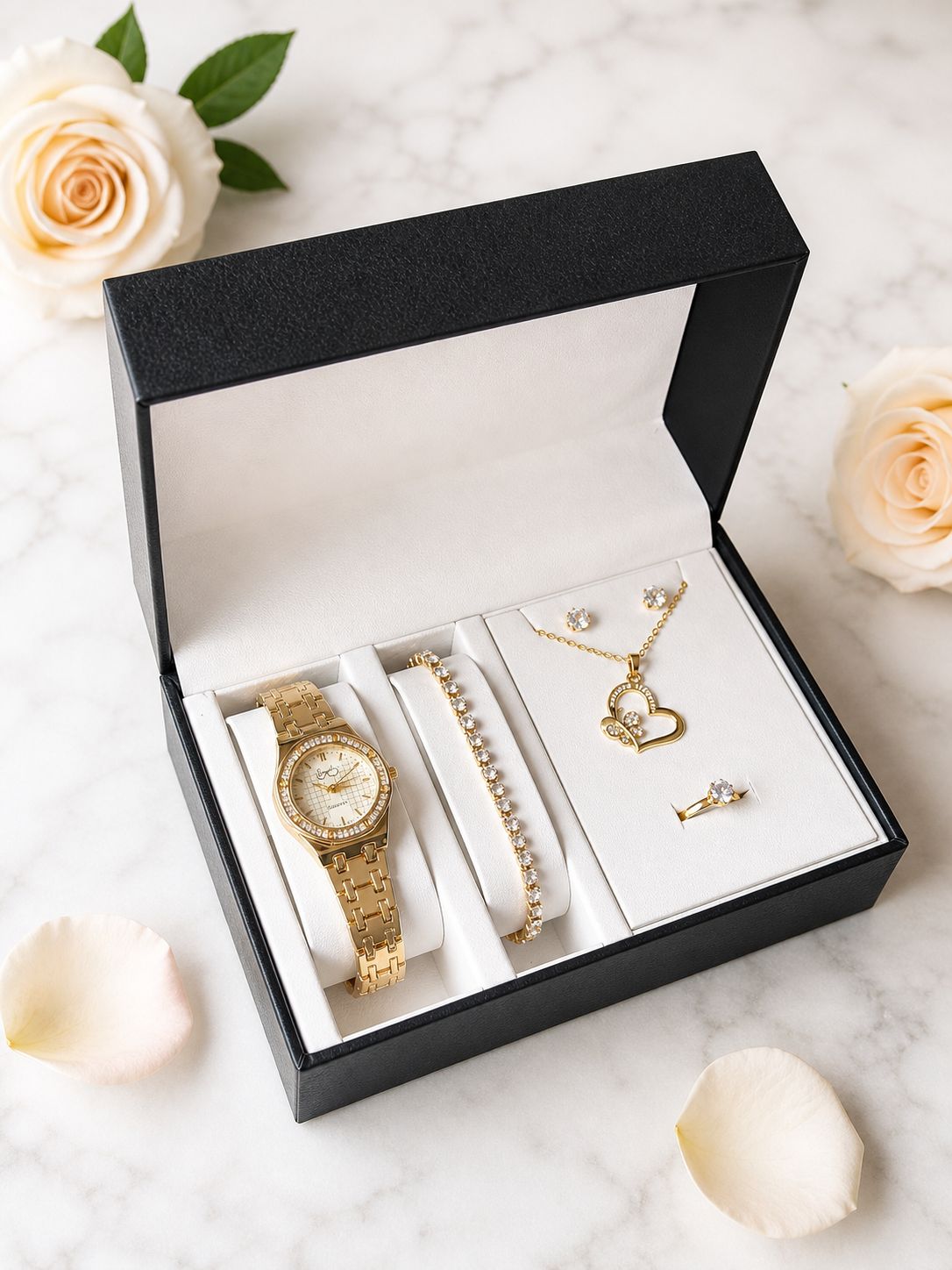 SET RELOJ + ACCESORIOS PARA DAMA EMMGUEL✅