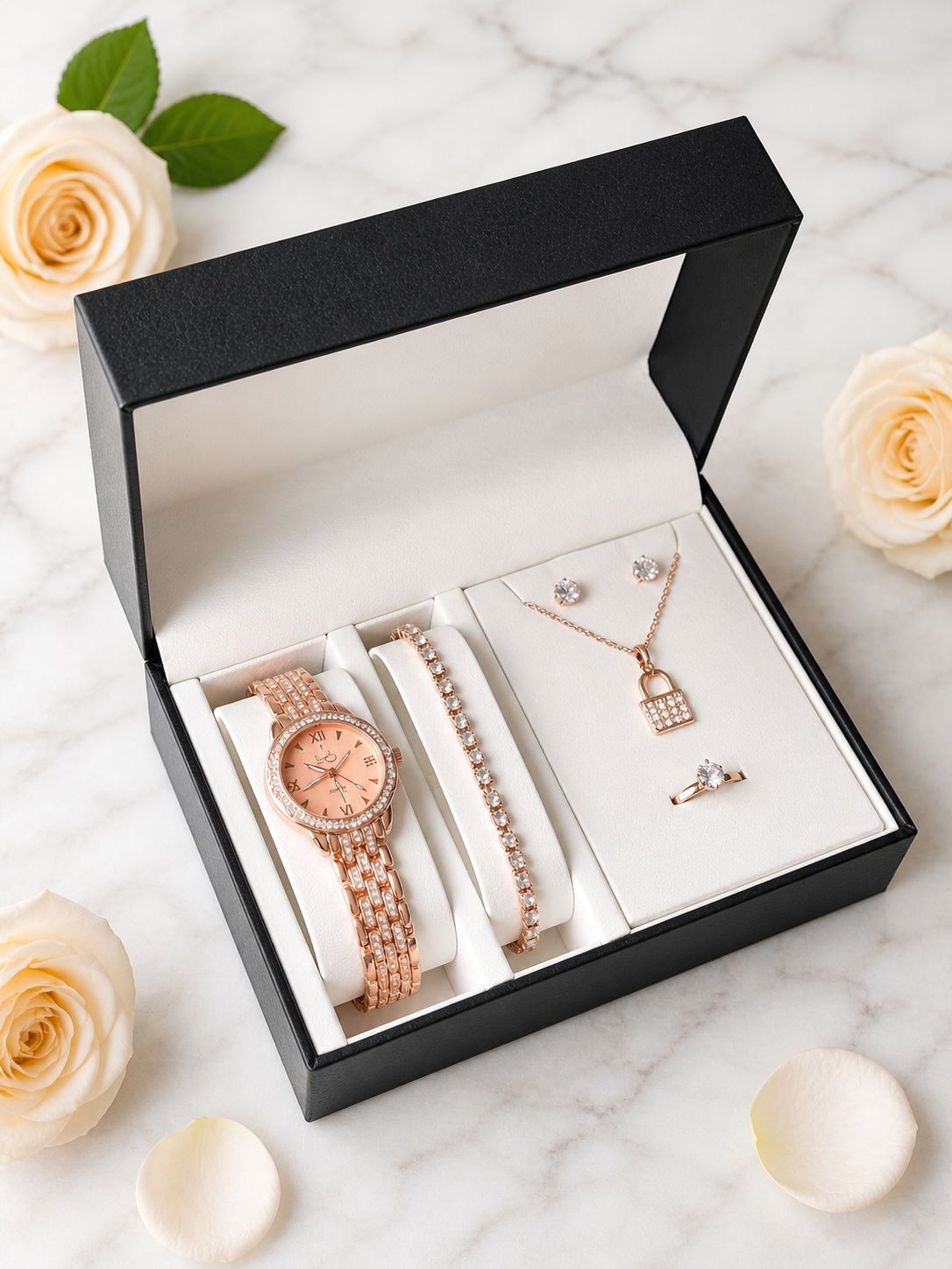 SET RELOJ + ACCESORIOS PARA DAMA EMMGUEL