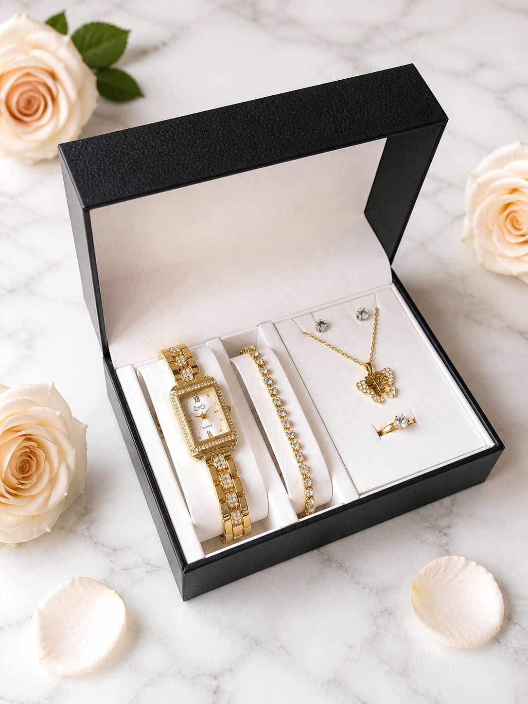 SET RELOJ + ACCESORIOS PARA DAMA EMMGUEL