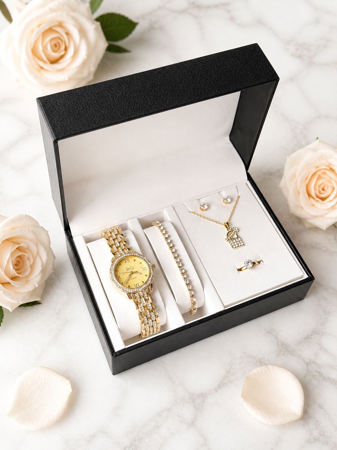 SET RELOJ + ACCESORIOS PARA DAMA EMMGUEL
