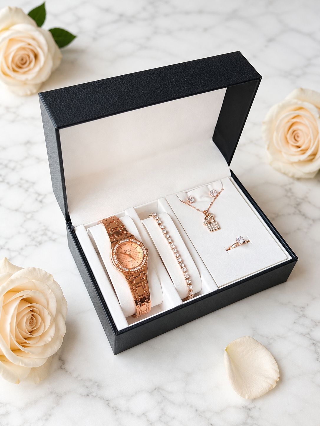 SET RELOJ + ACCESORIOS PARA DAMA EMMGUEL
