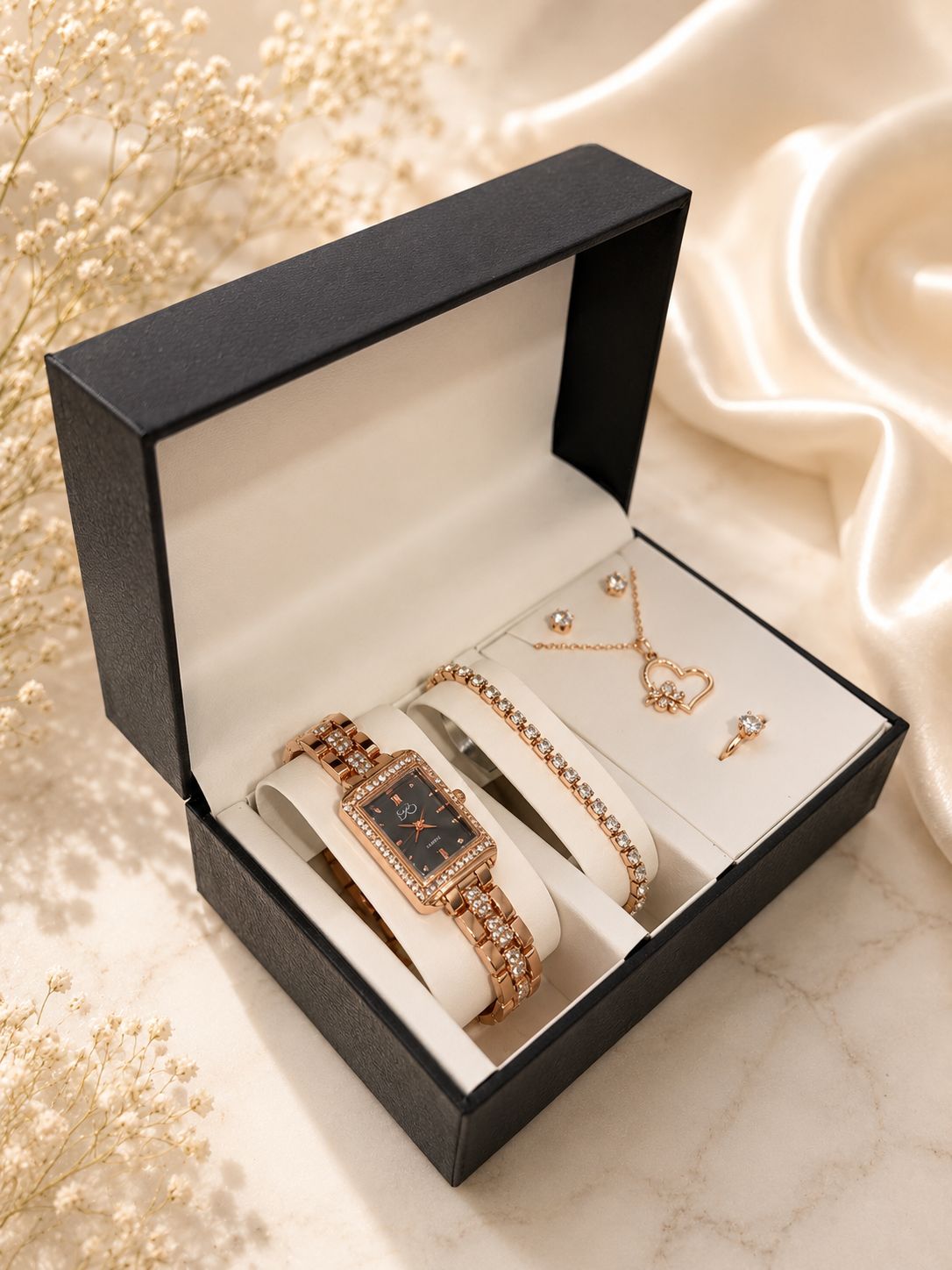 SET RELOJ + ACCESORIOS PARA DAMA EMMGUEL✅
