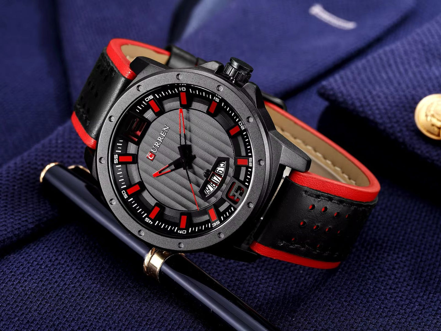 Reloj de Hombre Curren 8293 + Esfero Curren+ Bolsa de Regalo