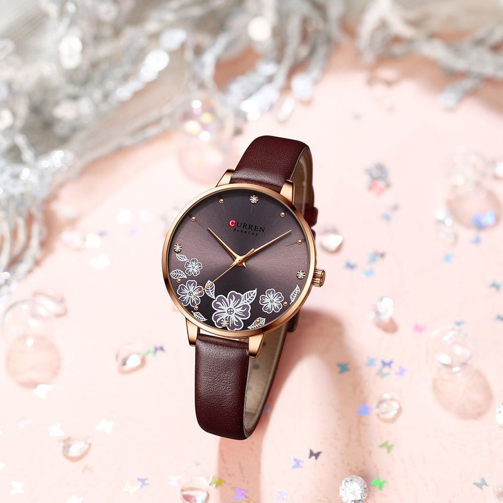 Reloj Curren Dama 9068+ Esfero Curren+ Bolsa de Regalo