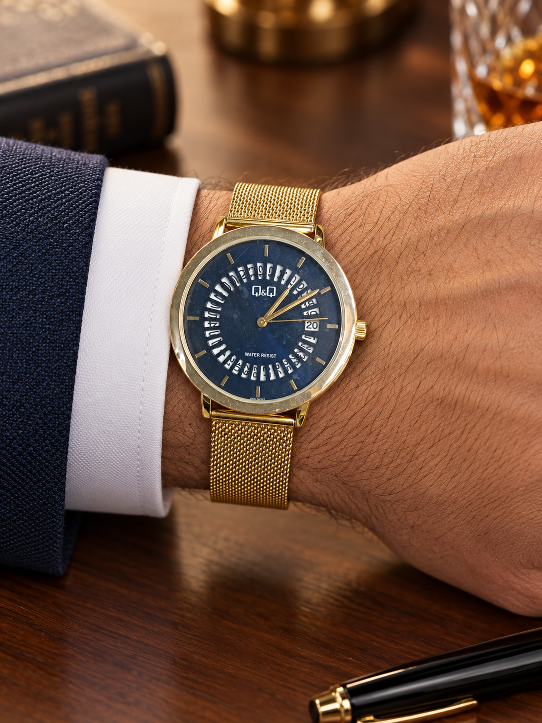 Reloj Q&Q De Hombre En Malla A35A!