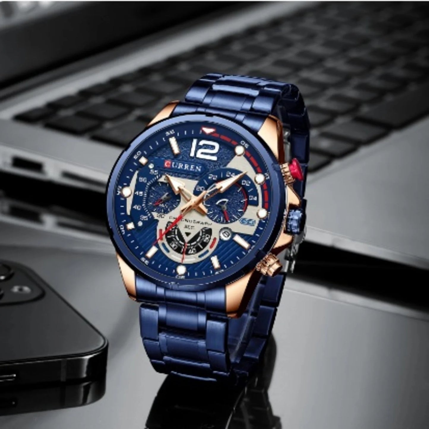 Reloj de Hombre Curren 8395+ Esfero Curren+ Bolsa de Regalo