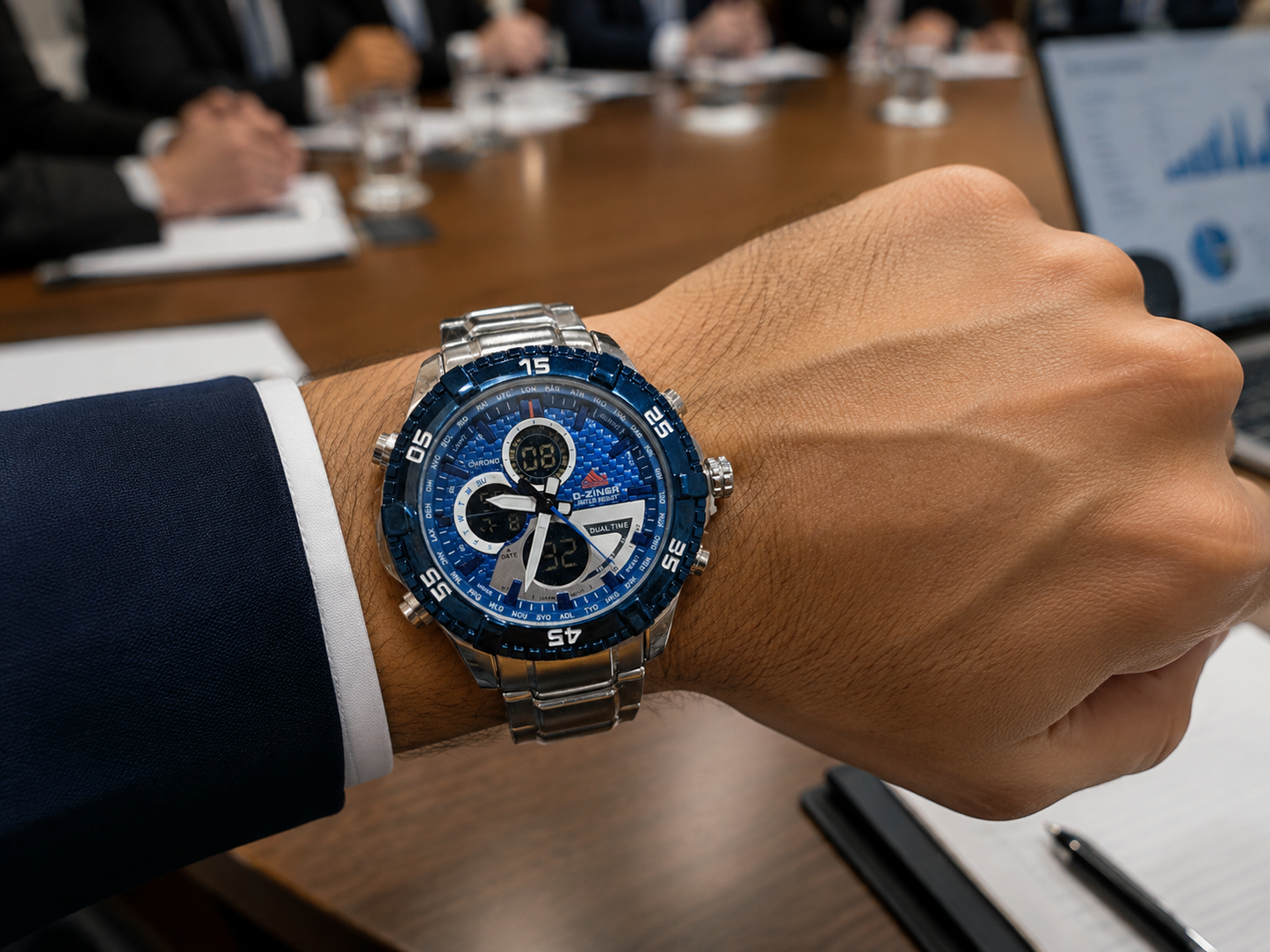 RELOJ D-ZINER CABALLERO DOBLE HORA ⏳✅