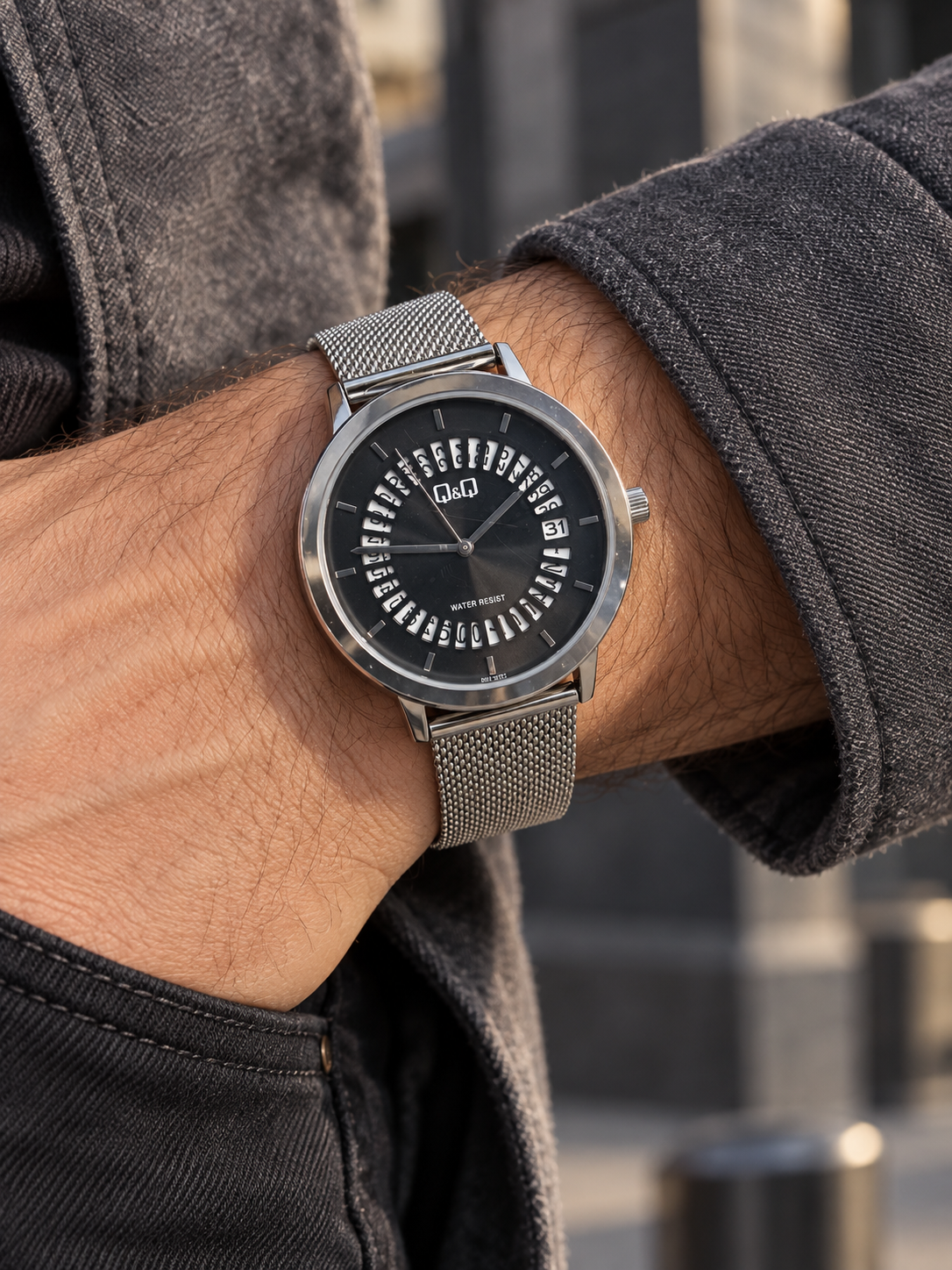 Reloj Q&Q De Hombre En Malla A35A!