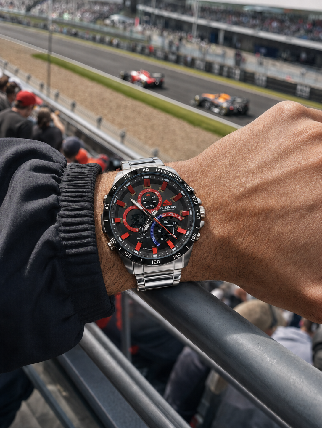 RELOJ CABALLERO D-ZINER DOBLE HORA 🏎️✅