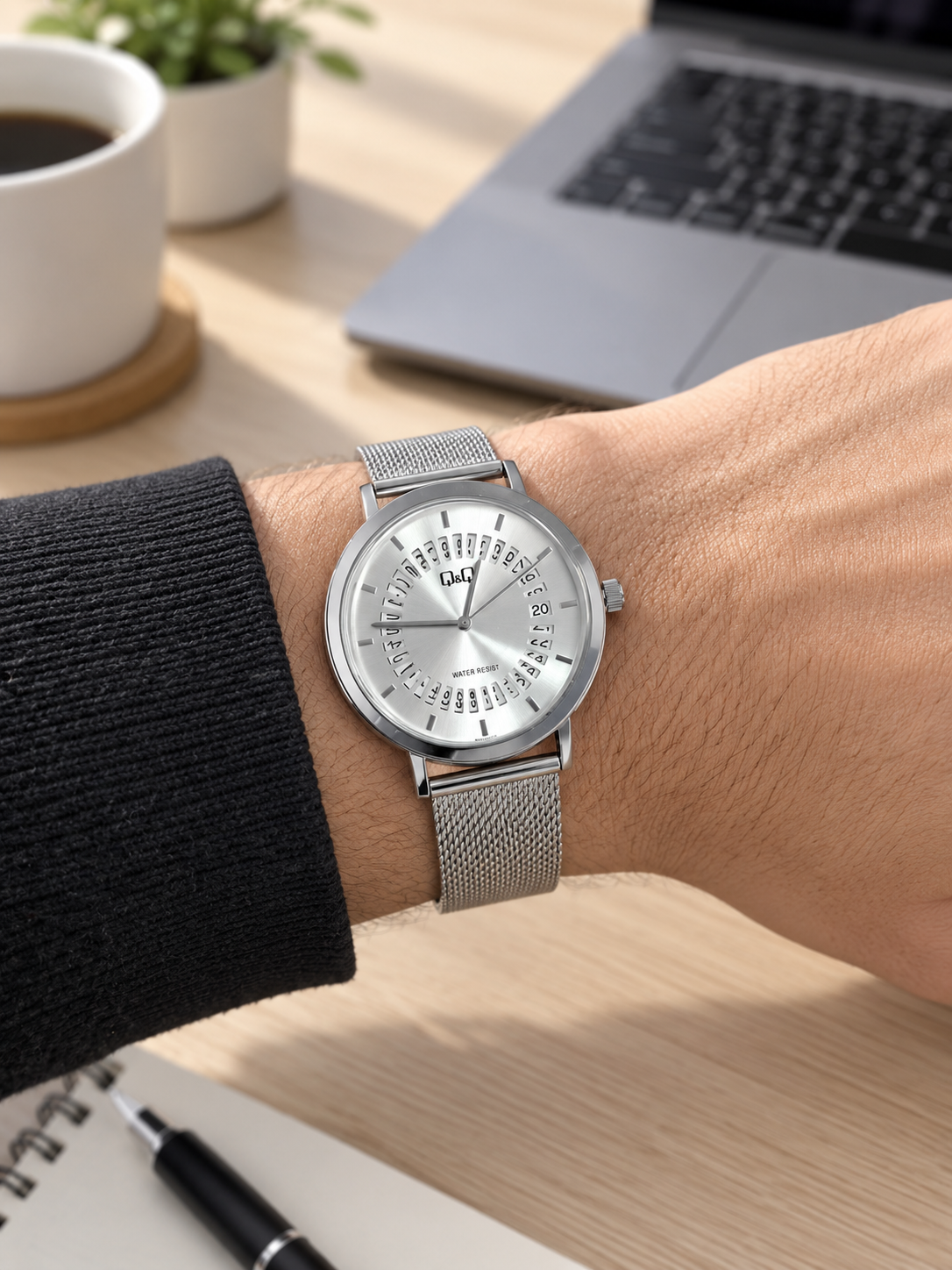 Reloj Q&Q De Hombre En Malla A35A!