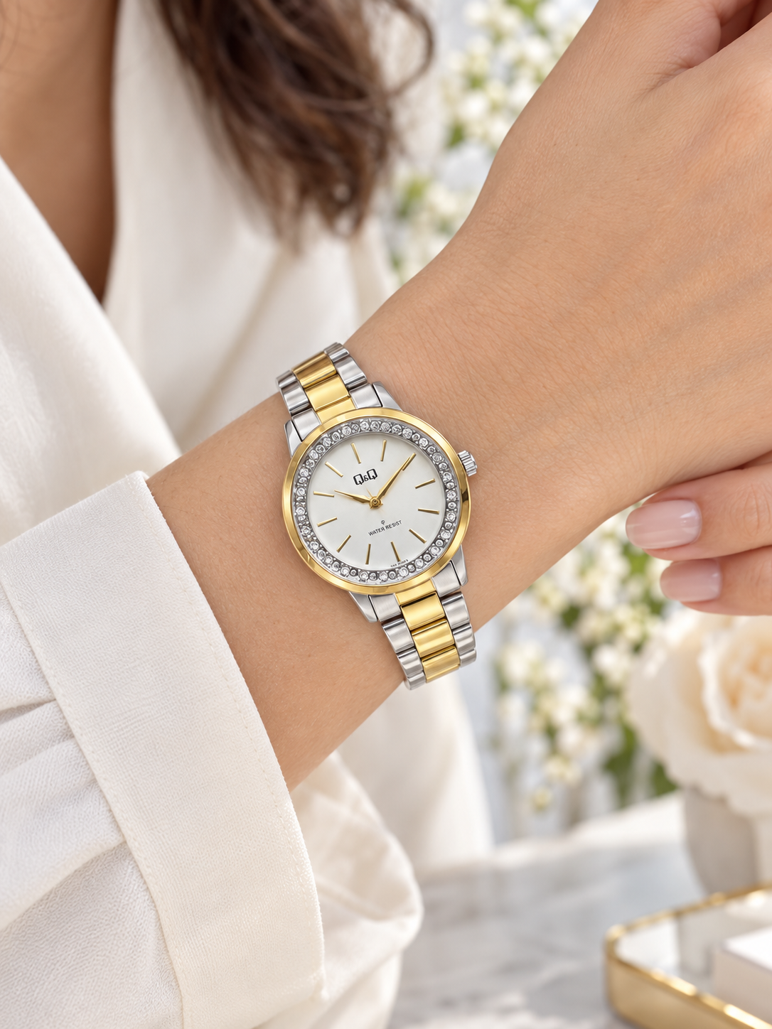 Reloj Q&Q Para Dama Brillante QC21!