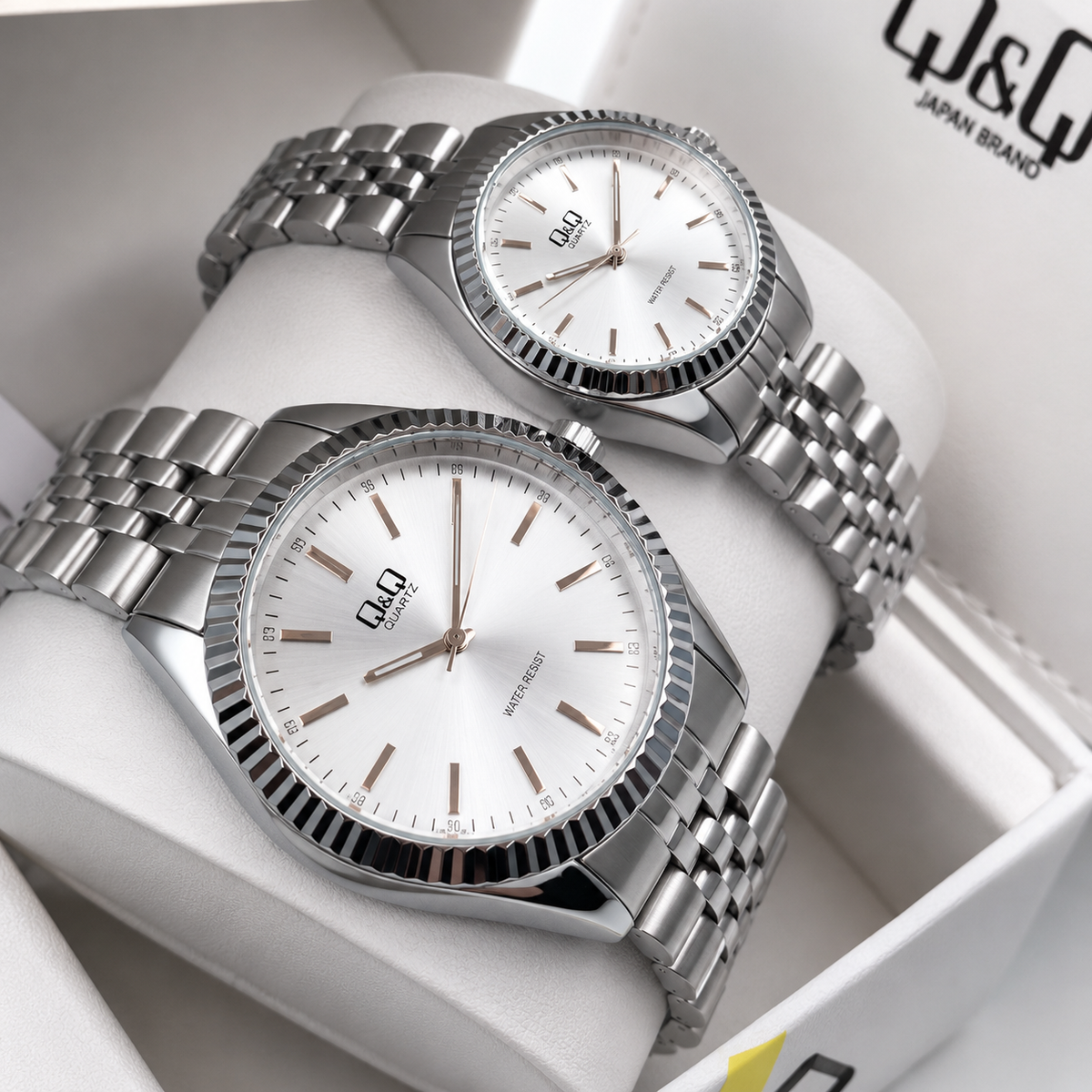 Reloj Q&Q Pareja Trensada ✅