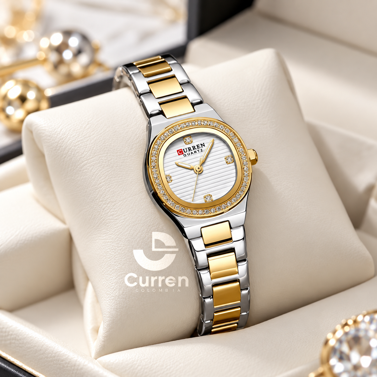Reloj de Dama Curren 9101 + Esfero Curren+ Bolsa de Regalo!