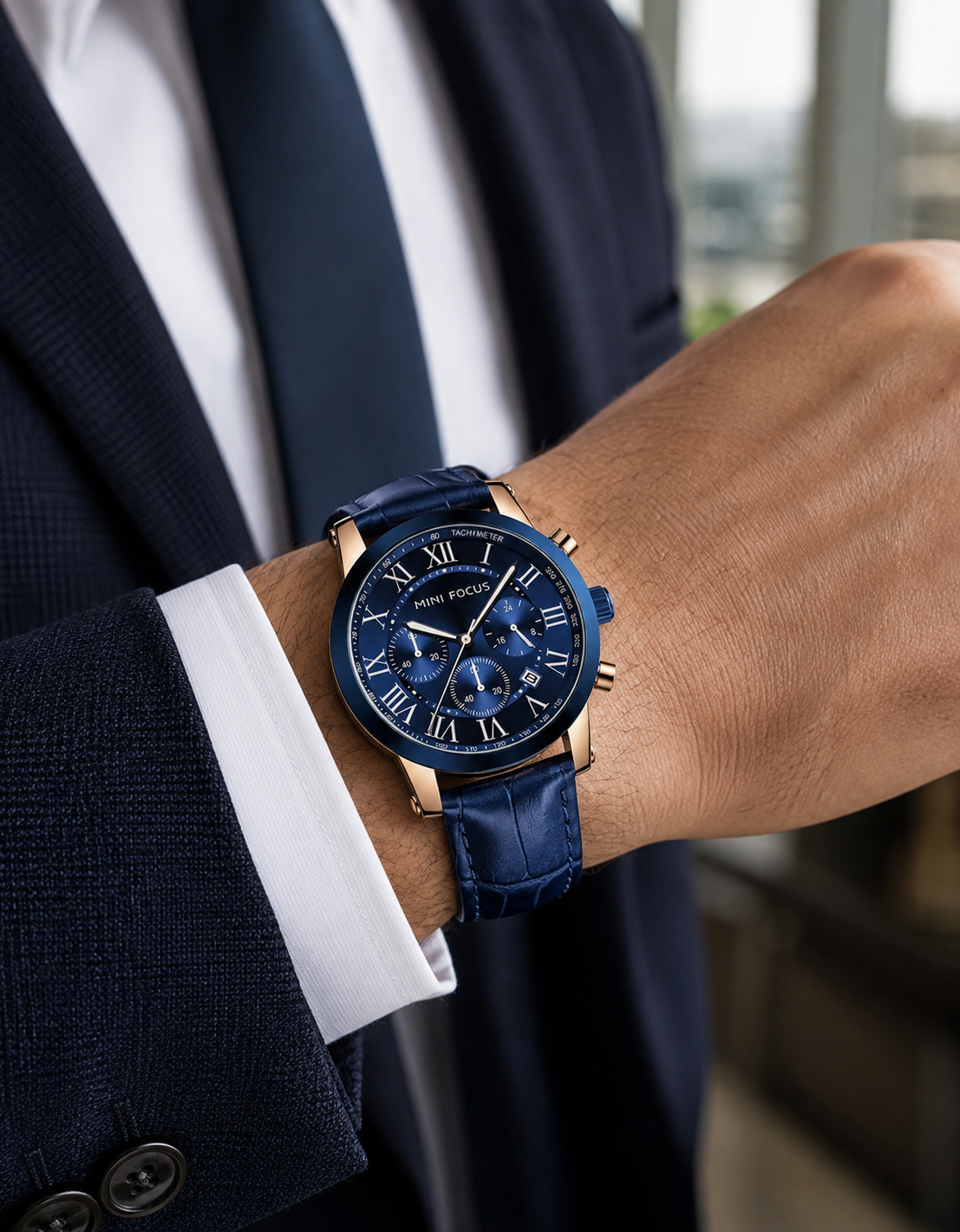 Reloj Mini Focus Caballero Cuero🔥✅