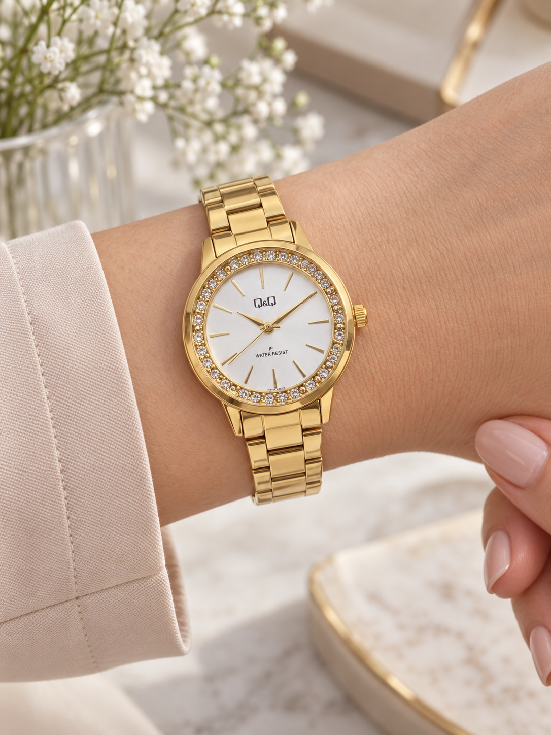 Reloj Q&Q Para Dama Brillante QC21!