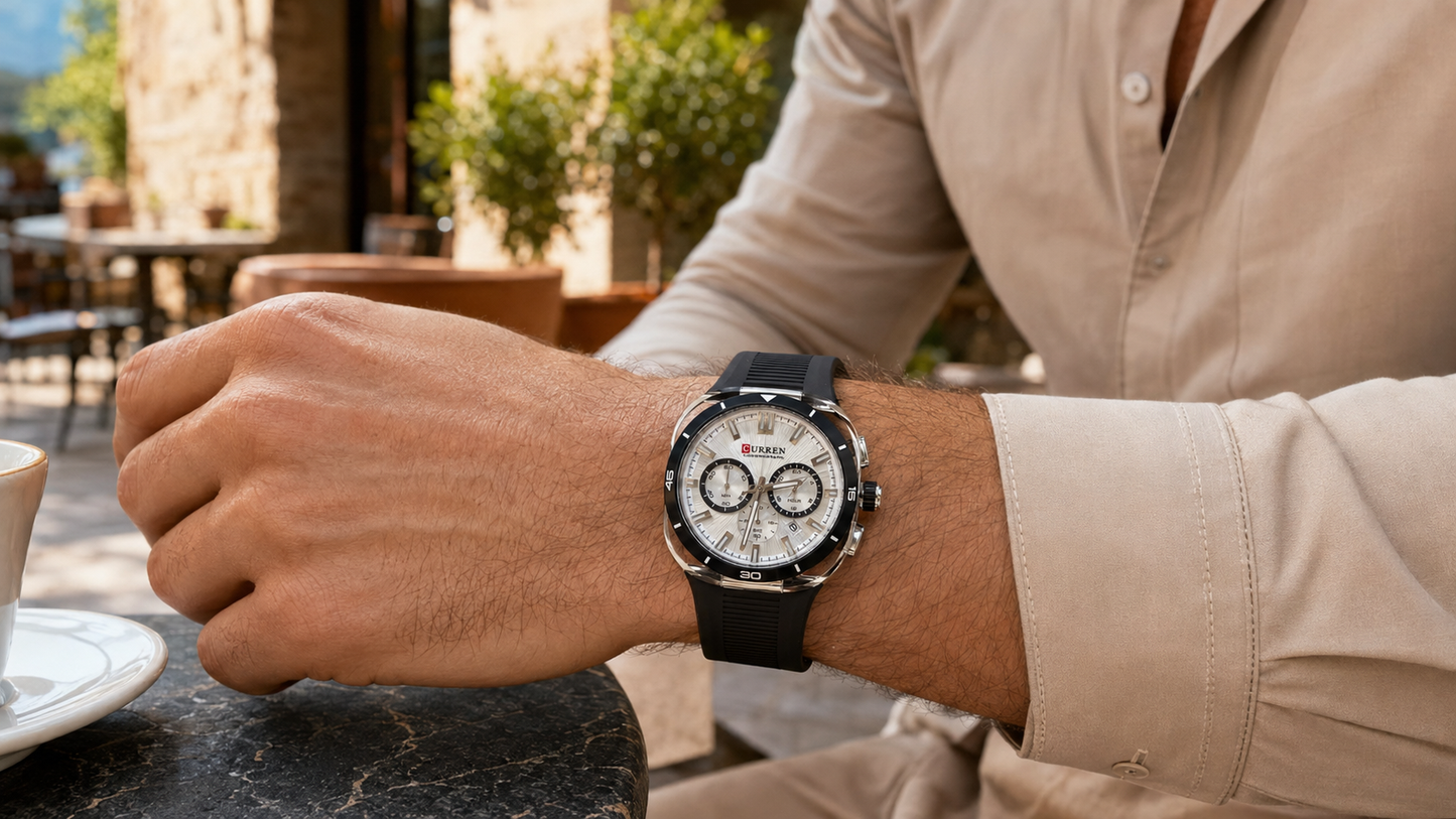 Reloj Curren Caballero 8502 + Esfero Curren+ Bolsa de Regalo🧊✅