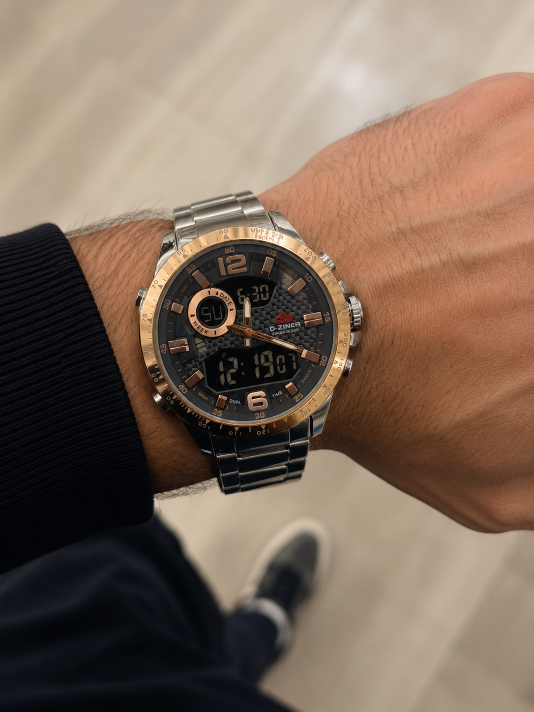 RELOJ D-ZINER DOBLE HORA ⏳✅