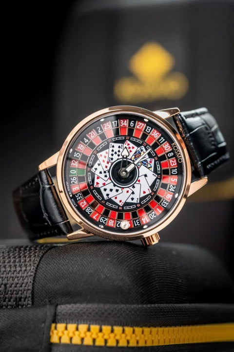 Reloj de Hombre Kosmo Casino Acero y Cuero 🃏✅