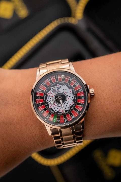 Reloj de Hombre Kosmo Casino Acero y Cuero 🃏✅