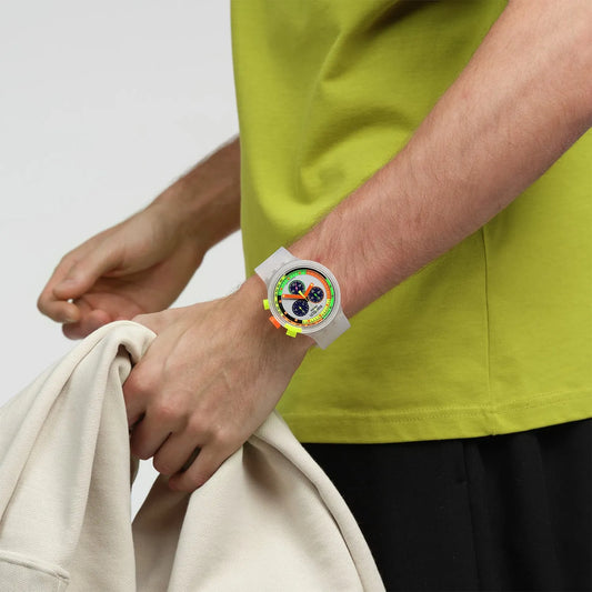Reloj de pulsera Swatch Neon Jelly modelo SB02K100